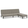 2-Sitzer-Schlafsofa mit Fußstütze aus hellgrauem Samt von vidaXL, Sofas - Ref: Foro24-3080686, Preis: 270,88 €, Rabatt: %