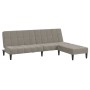 2-Sitzer-Schlafsofa mit Fußstütze aus hellgrauem Samt von vidaXL, Sofas - Ref: Foro24-3080686, Preis: 270,88 €, Rabatt: %