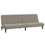 2-Sitzer-Schlafsofa mit Fußstütze aus hellgrauem Samt von vidaXL, Sofas - Ref: Foro24-3080686, Preis: 270,88 €, Rabatt: %