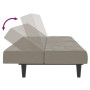 2-Sitzer-Schlafsofa mit Fußstütze aus hellgrauem Samt von vidaXL, Sofas - Ref: Foro24-3080686, Preis: 270,88 €, Rabatt: %