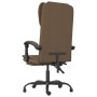 Silla de oficina reclinable de tela marrón de vidaXL, Sillas de oficina - Ref: Foro24-349616, Precio: 93,99 €, Descuento: %