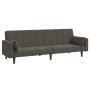 2-Sitzer-Schlafsofa mit zwei dunkelgrauen Samtkissen von vidaXL, Sofas - Ref: Foro24-337514, Preis: 206,99 €, Rabatt: %