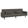 Sofá cama de 2 plazas con dos almohadas terciopelo gris oscuro de vidaXL, Sofás - Ref: Foro24-337514, Precio: 206,24 €, Descu...