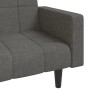 2-seater sofa bed with two pillows in dark gray fabric by vidaXL, Sofas - Ref: Foro24-337490, Price: 250,22 €, Discount: %