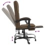 Silla de oficina reclinable de tela marrón de vidaXL, Sillas de oficina - Ref: Foro24-349616, Precio: 93,99 €, Descuento: %