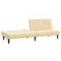 Cream velvet 2-seater sofa bed by vidaXL, Sofas - Ref: Foro24-337511, Price: 168,99 €, Discount: %