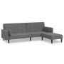 2-Sitzer-Schlafsofa mit 2 Kissen und Fußstütze aus hellgrauem Stoff von vidaXL, Sofas - Ref: Foro24-3080673, Preis: 335,12 €,...