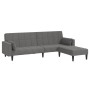 2-Sitzer-Schlafsofa mit 2 Kissen und Fußstütze aus hellgrauem Stoff von vidaXL, Sofas - Ref: Foro24-3080673, Preis: 335,12 €,...