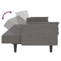 Sofá cama 2 plazas con 2 cojines y reposapiés tela gris claro de vidaXL, Sofás - Ref: Foro24-3080673, Precio: 335,12 €, Descu...