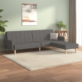 2-seater sofa bed with footrest in light gray fabric by vidaXL, Sofas - Ref: Foro24-3080707, Price: 298,99 €, Discount: %