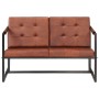 2 seater sofa genuine brown goat leather by vidaXL, Sofas - Ref: Foro24-288283, Price: 389,46 €, Discount: %