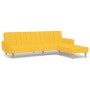 2-Sitzer-Schlafsofa mit Fußstütze aus gelbem Stoff von vidaXL, Sofas - Ref: Foro24-3080715, Preis: 247,93 €, Rabatt: %