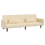 2-Sitzer-Schlafsofa mit zwei Kissen aus cremefarbenem Stoff von vidaXL, Sofas - Ref: Foro24-337492, Preis: 214,39 €, Rabatt: %