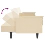 2-seater sofa bed with two pillows in cream fabric by vidaXL, Sofas - Ref: Foro24-337492, Price: 214,39 €, Discount: %