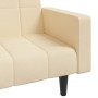 2-Sitzer-Schlafsofa mit zwei Kissen aus cremefarbenem Stoff von vidaXL, Sofas - Ref: Foro24-337492, Preis: 214,39 €, Rabatt: %