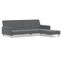 2-seater sofa bed with footrest in light gray fabric by vidaXL, Sofas - Ref: Foro24-3080477, Price: 258,95 €, Discount: %