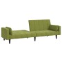 2-Sitzer-Schlafsofa mit zwei hellgrünen Samtkissen von vidaXL, Sofas - Ref: Foro24-337516, Preis: 236,99 €, Rabatt: %