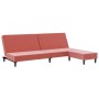 2-Sitzer-Schlafsofa mit Fußstütze aus rosa Samt von vidaXL, Sofas - Ref: Foro24-3080494, Preis: 232,67 €, Rabatt: %