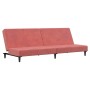 2-seater sofa bed with pink velvet footrest by vidaXL, Sofas - Ref: Foro24-3080494, Price: 232,67 €, Discount: %