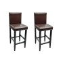 Kitchen stools 2 units dark brown synthetic leather by vidaXL, Kitchen stools - Ref: Foro24-240072, Price: 187,03 €, Discount: %