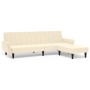 2-seater sofa bed with cream velvet footrest by vidaXL, Sofas - Ref: Foro24-3080729, Price: 284,53 €, Discount: %