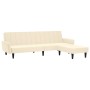 2-seater sofa bed with cream velvet footrest by vidaXL, Sofas - Ref: Foro24-3080729, Price: 284,53 €, Discount: %