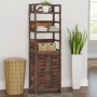 Dark brown paulownia wood display cabinet 46x24x140 cm by vidaXL, Lockers and storage cabinets - Ref: Foro24-338506, Price: 1...