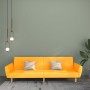 2 seater yellow fabric sofa bed by vidaXL, Sofas - Ref: Foro24-337531, Price: 179,44 €, Discount: %