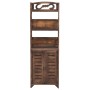 Dark brown paulownia wood display cabinet 46x24x140 cm by vidaXL, Lockers and storage cabinets - Ref: Foro24-338506, Price: 1...