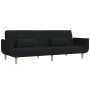 Sofá cama de 2 plazas con dos almohadas tela negro de vidaXL, Sofás - Ref: Foro24-337560, Precio: 253,99 €, Descuento: %