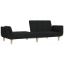 Sofá cama de 2 plazas con dos almohadas tela negro de vidaXL, Sofás - Ref: Foro24-337560, Precio: 253,99 €, Descuento: %