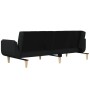 Sofá cama de 2 plazas con dos almohadas tela negro de vidaXL, Sofás - Ref: Foro24-337560, Precio: 253,99 €, Descuento: %