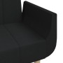 Sofá cama de 2 plazas con dos almohadas tela negro de vidaXL, Sofás - Ref: Foro24-337560, Precio: 253,99 €, Descuento: %