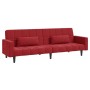 2-Sitzer-Schlafsofa mit zwei roten Samtkissen von vidaXL, Sofas - Ref: Foro24-337518, Preis: 215,40 €, Rabatt: %