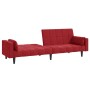 2-Sitzer-Schlafsofa mit zwei roten Samtkissen von vidaXL, Sofas - Ref: Foro24-337518, Preis: 215,40 €, Rabatt: %