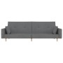 Sofá cama de 2 plazas con dos almohadas tela gris claro de vidaXL, Sofás - Ref: Foro24-337320, Precio: 226,99 €, Descuento: %