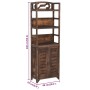 Dark brown paulownia wood display cabinet 46x24x140 cm by vidaXL, Lockers and storage cabinets - Ref: Foro24-338506, Price: 1...