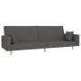 Sofá cama de 2 plazas con dos almohadas tela gris oscuro de vidaXL, Sofás - Ref: Foro24-337321, Precio: 226,33 €, Descuento: %