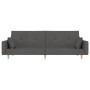 Sofá cama de 2 plazas con dos almohadas tela gris oscuro de vidaXL, Sofás - Ref: Foro24-337321, Precio: 226,33 €, Descuento: %