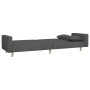 Sofá cama de 2 plazas con dos almohadas tela gris oscuro de vidaXL, Sofás - Ref: Foro24-337321, Precio: 226,33 €, Descuento: %