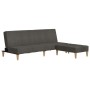 Sofá cama de 2 plazas con taburete tela gris oscuro de vidaXL, Sofás - Ref: Foro24-3080731, Precio: 270,99 €, Descuento: %