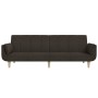 Sofá cama de 2 plazas con dos almohadas tela marrón oscuro de vidaXL, Sofás - Ref: Foro24-337563, Precio: 189,64 €, Descuento: %