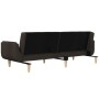 Sofá cama de 2 plazas con dos almohadas tela marrón oscuro de vidaXL, Sofás - Ref: Foro24-337563, Precio: 189,64 €, Descuento: %