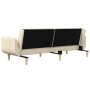 Sofá cama de 2 plazas con dos almohadas tela crema de vidaXL, Sofás - Ref: Foro24-337561, Precio: 242,99 €, Descuento: %