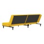 Sofá cama de 2 plazas con reposapies terciopelo amarillo de vidaXL, Sofás - Ref: Foro24-3080497, Precio: 258,77 €, Descuento: %