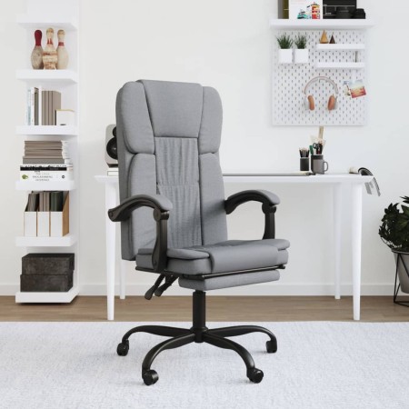 Silla de oficina reclinable de tela gris claro de vidaXL, Sillas de oficina - Ref: Foro24-349617, Precio: 92,99 €, Descuento: %