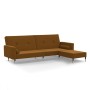 2-Sitzer-Schlafsofa mit Fußstütze aus braunem Samt von vidaXL, Sofas - Ref: Foro24-3080532, Preis: 265,90 €, Rabatt: %