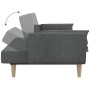 Sofá cama 2 plazas con reposapiés y dos cojines tela gris claro de vidaXL, Sofás - Ref: Foro24-3081773, Precio: 312,65 €, Des...