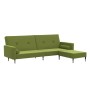 2-Sitzer-Schlafsofa mit Fußstütze aus hellgrünem Samt von vidaXL, Sofas - Ref: Foro24-3080527, Preis: 266,28 €, Rabatt: %