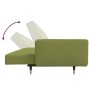 2-Sitzer-Schlafsofa mit Fußstütze aus hellgrünem Samt von vidaXL, Sofas - Ref: Foro24-3080527, Preis: 266,28 €, Rabatt: %